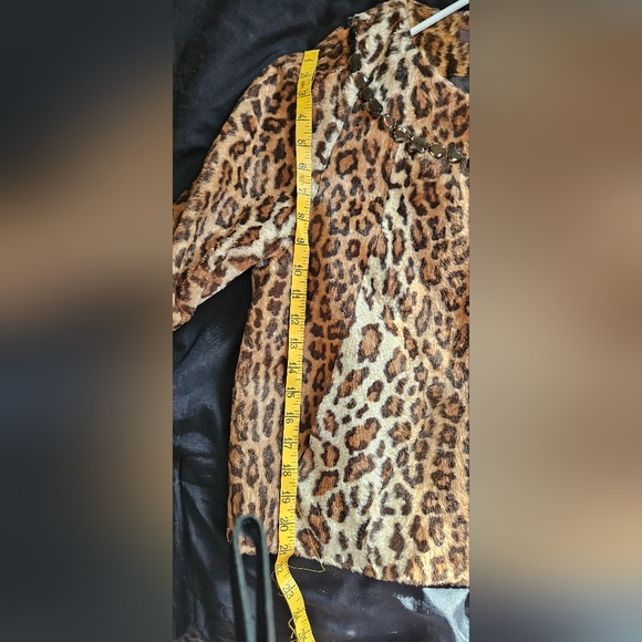 Victor Alfaro faux Leppard fur jacket vintage NWOT - Picture 7 of 7